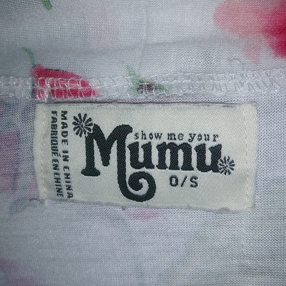 Show Me Your MuMu Brie Pink White Floral Wrap Feminine Luxurious Robe - Picture 4 of 5